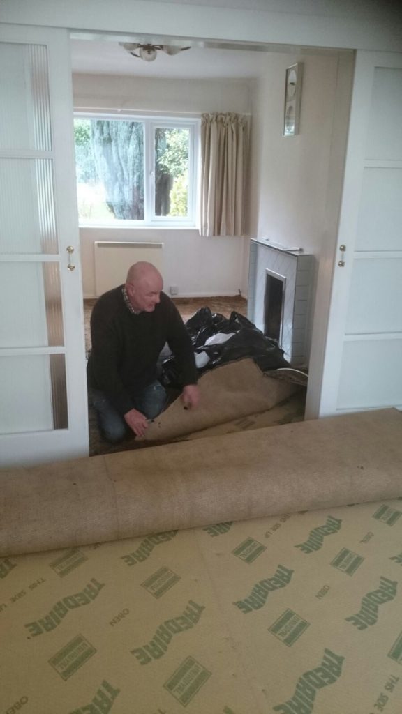 Clearing Carpet at a Solihull House Clearance