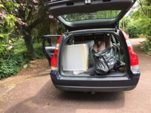 Loading up the Car in this Solihull Garage Clearance