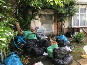 Hoarded house clearance. Berkeley House Clearance at Wylde Green house clearance in Sutton Coldfield. Licenced rubbish removal services