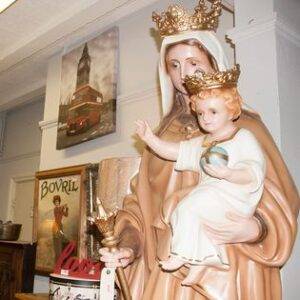 Valuation and appraisal services. Showing Madonna and child statues and other antiques. Highlighting our full range of house clearance services. Berkeley House Clearance Shenstone