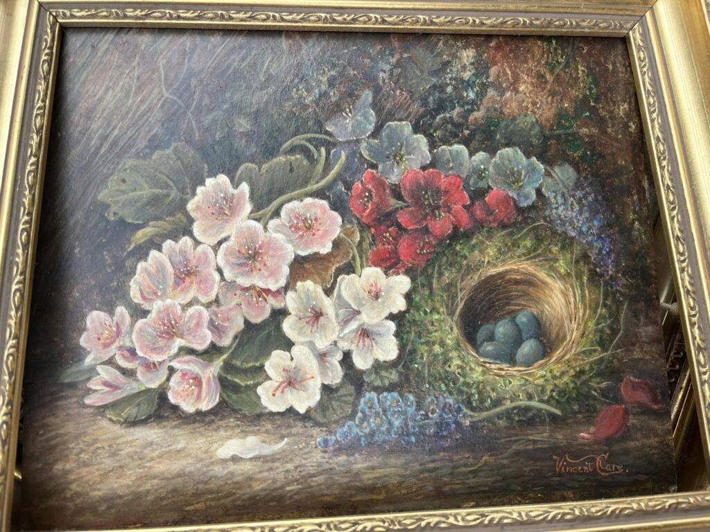 Vincent Clare painting. Antique painting for valuation. Berkeley House Clearance, offering a full range of house clearance services. Lichfield house clearance