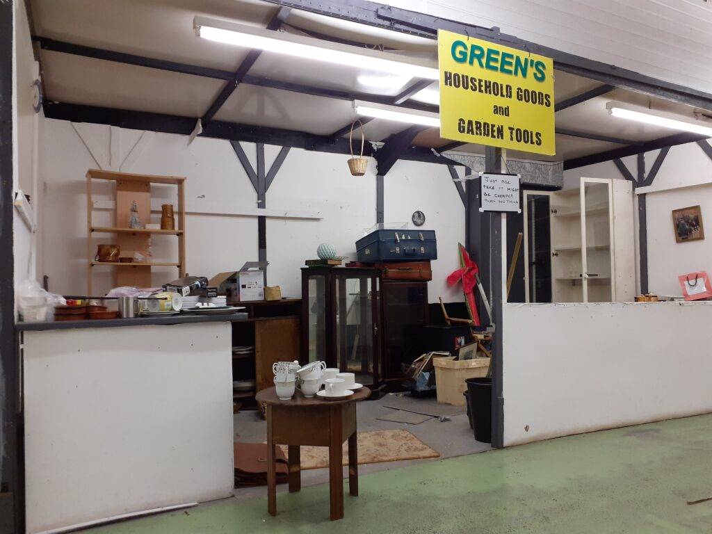 Berkeley House Clearance. Our services in Erdington. Clearing the Old Erdington Market. Showing the café area, rubbish and left that is ready for removal.