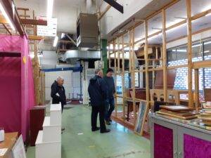 Clearing Erdington Old Market. Terry and the owners of the property in conversation, discuss aspects of the clearance